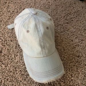 Light Distressed Denim Hat